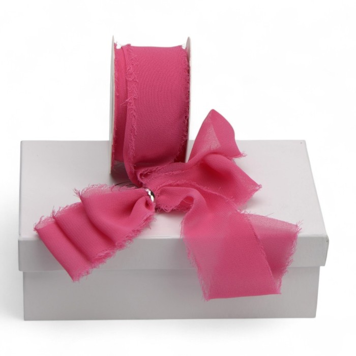 NASTRO SFRANGIATO 40MMX15MT FUXIA